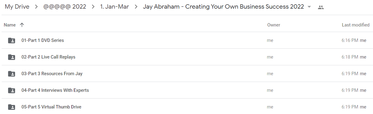 Jay Abraham – Creating Your Own Business Success 2022