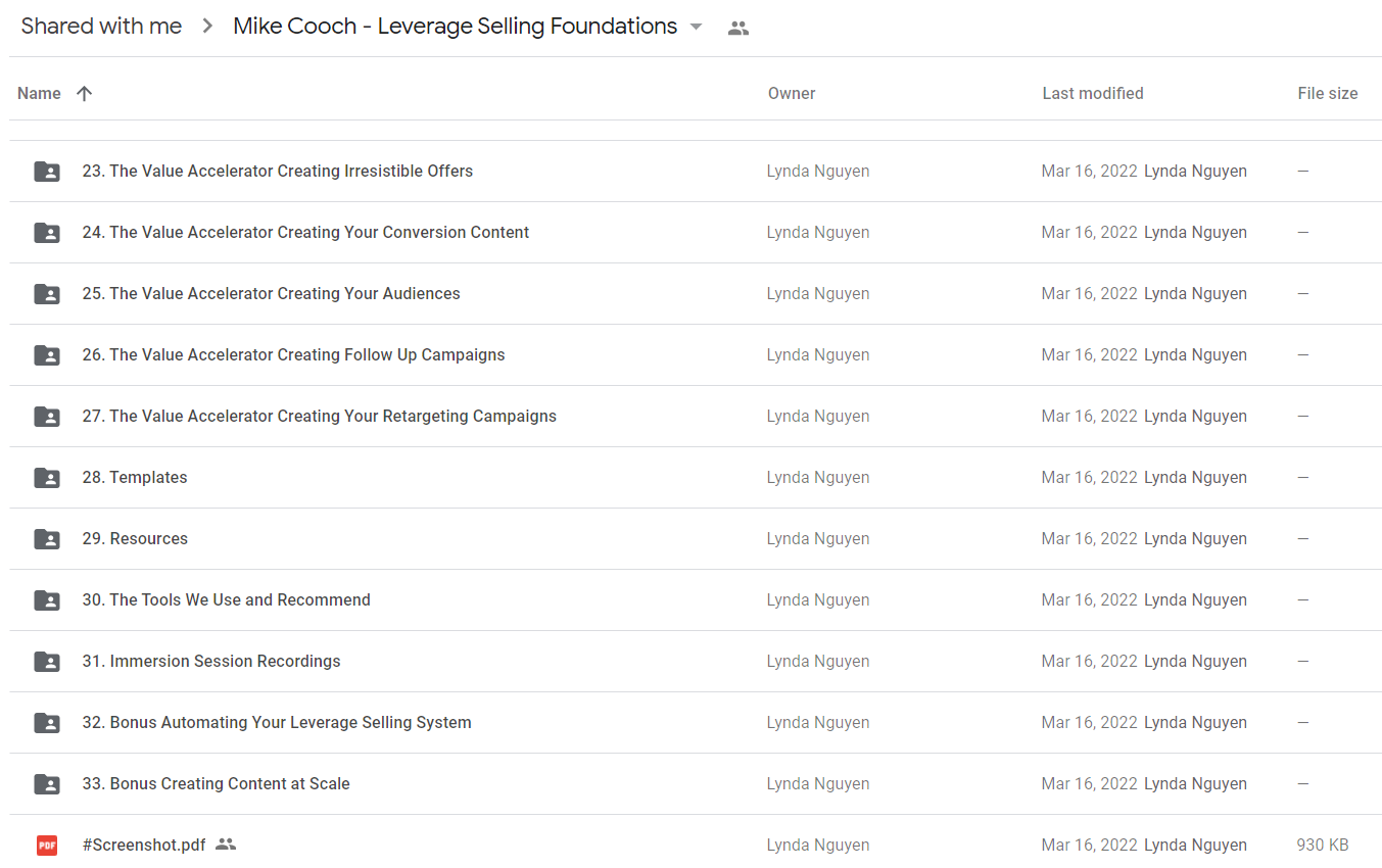  Mike Cooch – Leverage Selling Foundations 2022