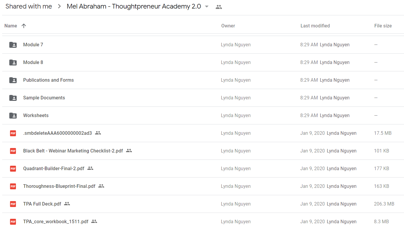 Mel Abraham – Thoughtpreneur Academy 2.0