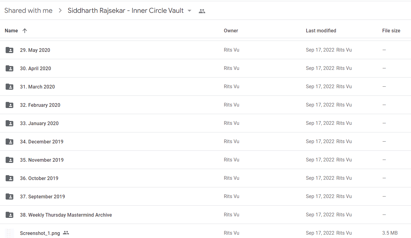 Siddharth Rajsekar – Inner Circle Vault2
