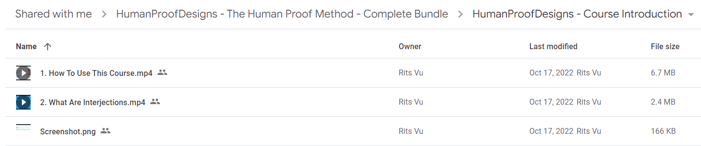 HumanProofDesigns – Course Introduction2