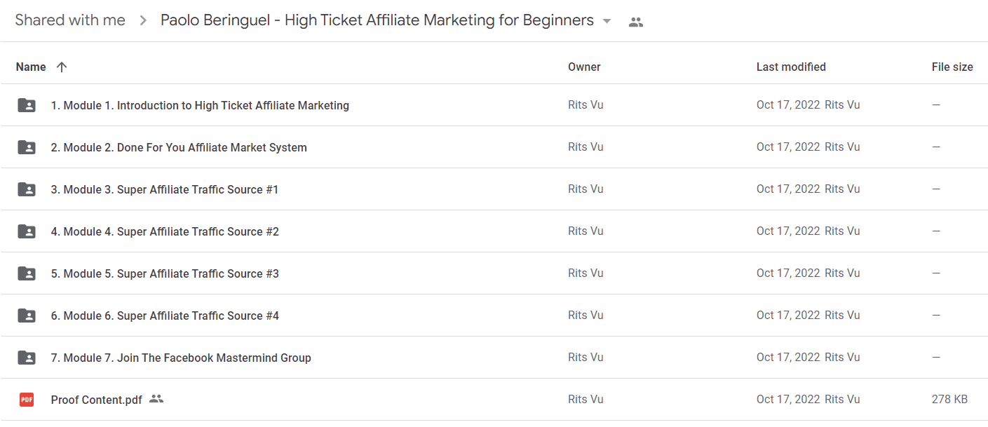 Paolo Beringuel – High Ticket Affiliate Marketing for Beginners2